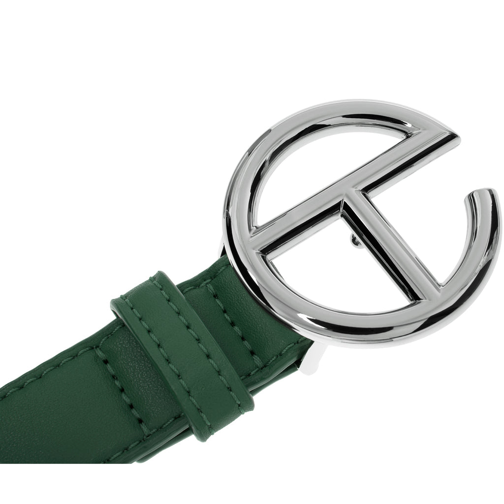 Logo Belt - Silver/Dark Olive - Belts