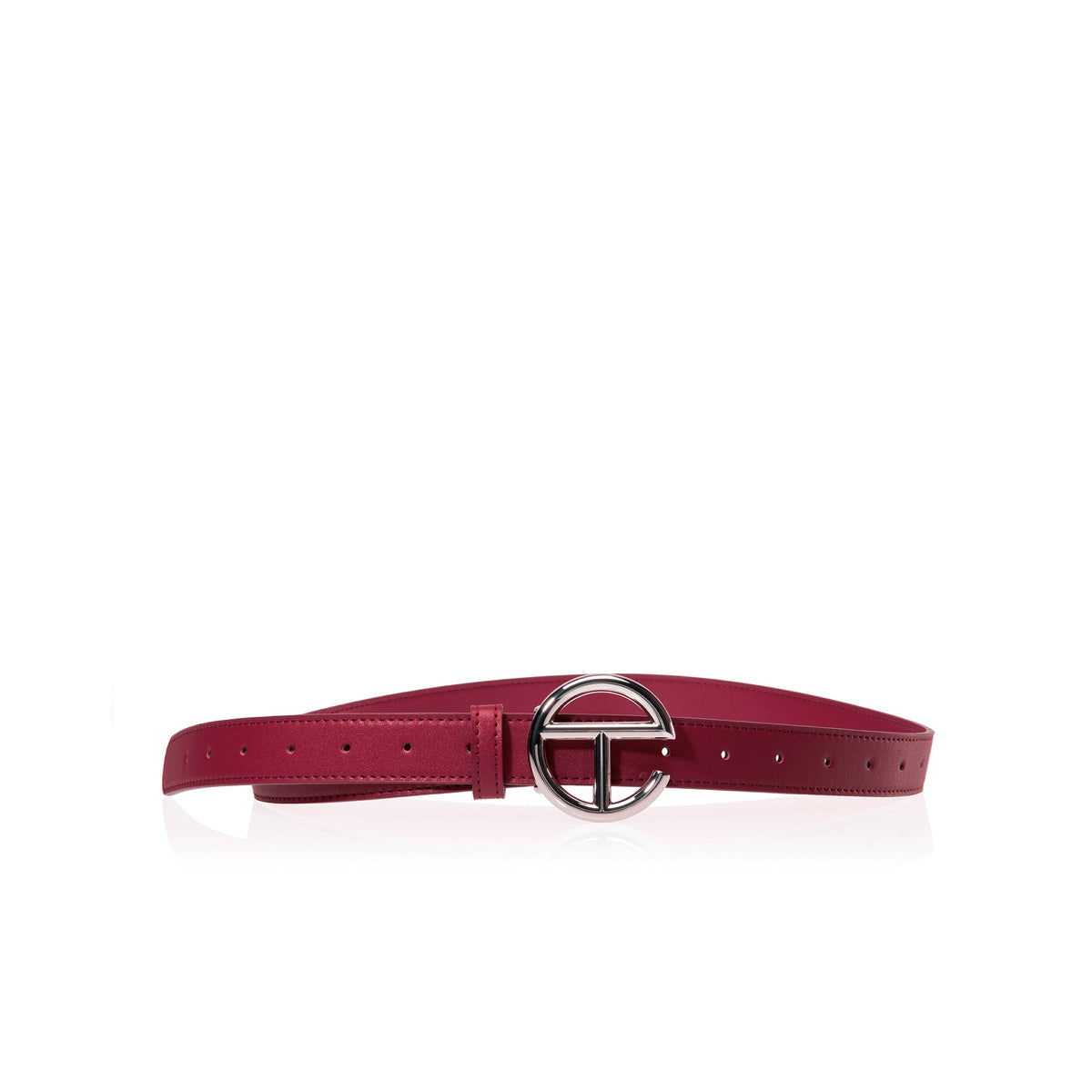 Logo Belt - Silver/Oxblood - Belts