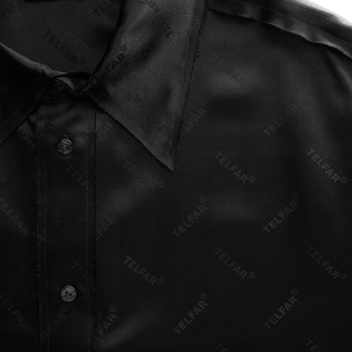 Oversized Dress Shirt - Black - Tops & T-Shirts