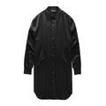 Oversized Dress Shirt - Black - Tops & T-Shirts
