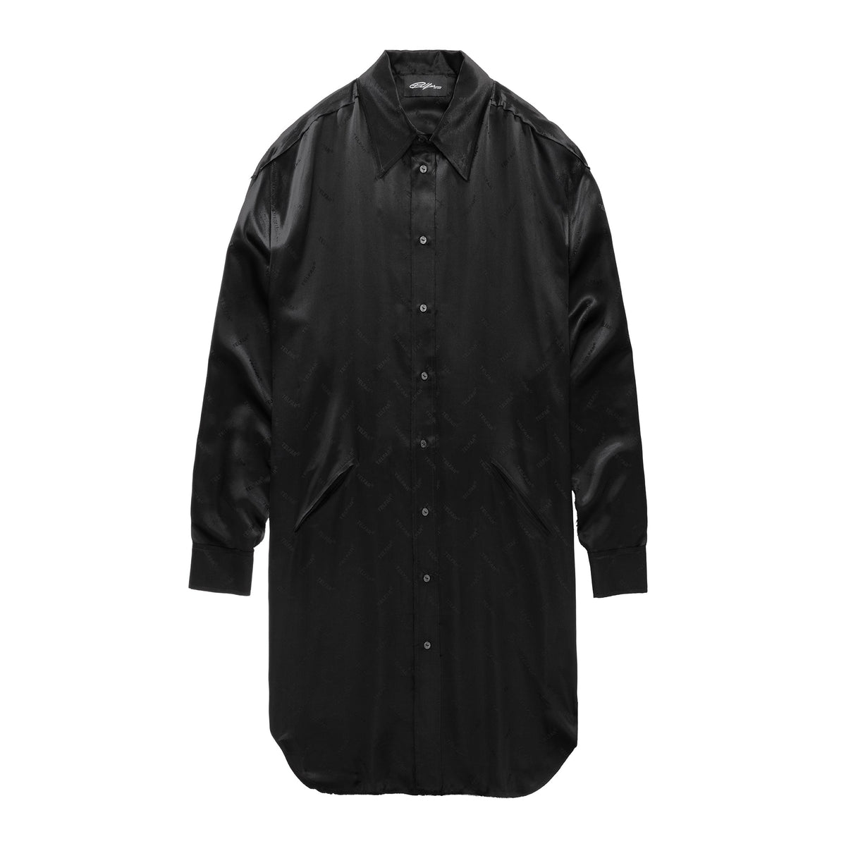 Oversized Dress Shirt - Black - Tops & T-Shirts