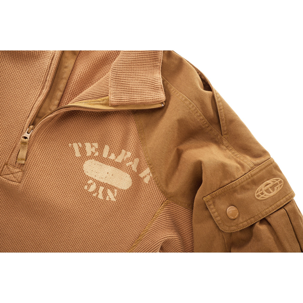 Long Sleeve Cargo Thermal - Tan - Sweaters & Hoodies