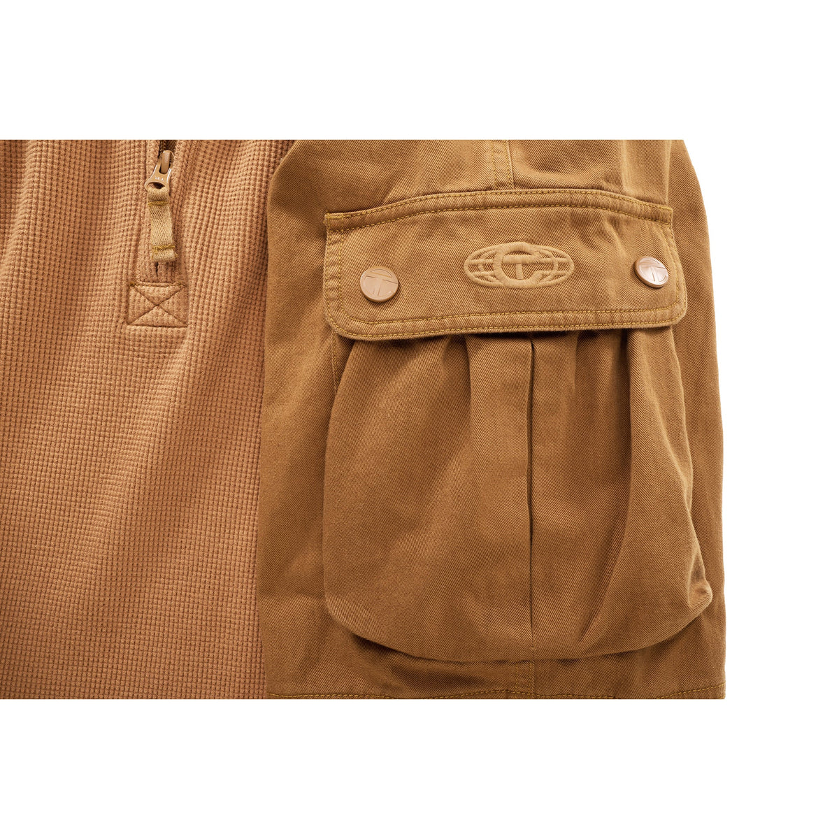 Long Sleeve Cargo Thermal - Tan - Sweaters & Hoodies
