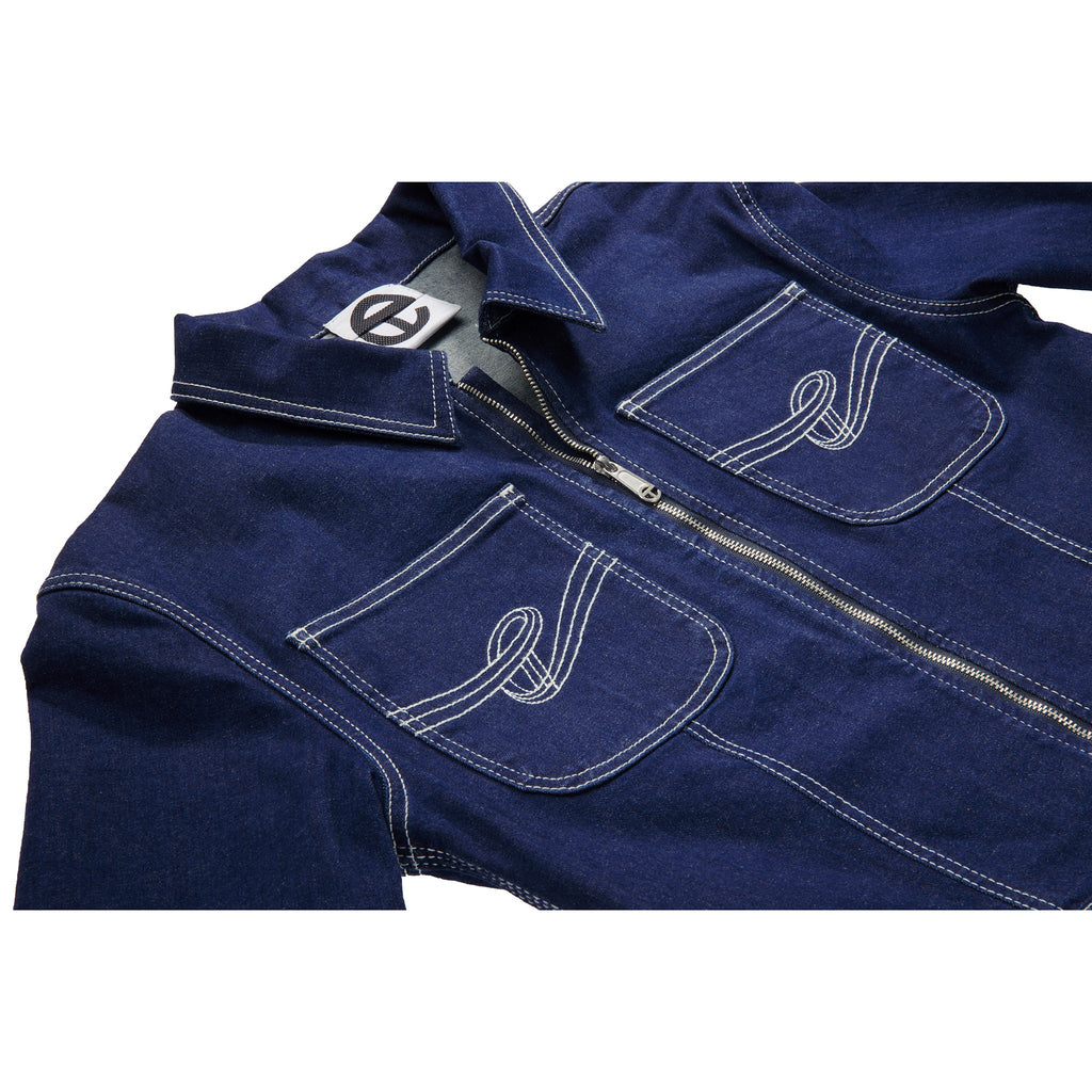 Long Sleeve Jumpsuit - Blue - Jackets & Outerwear