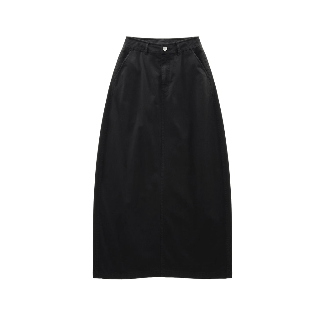 Long Work Skirt - Black - Dresses & Skirts