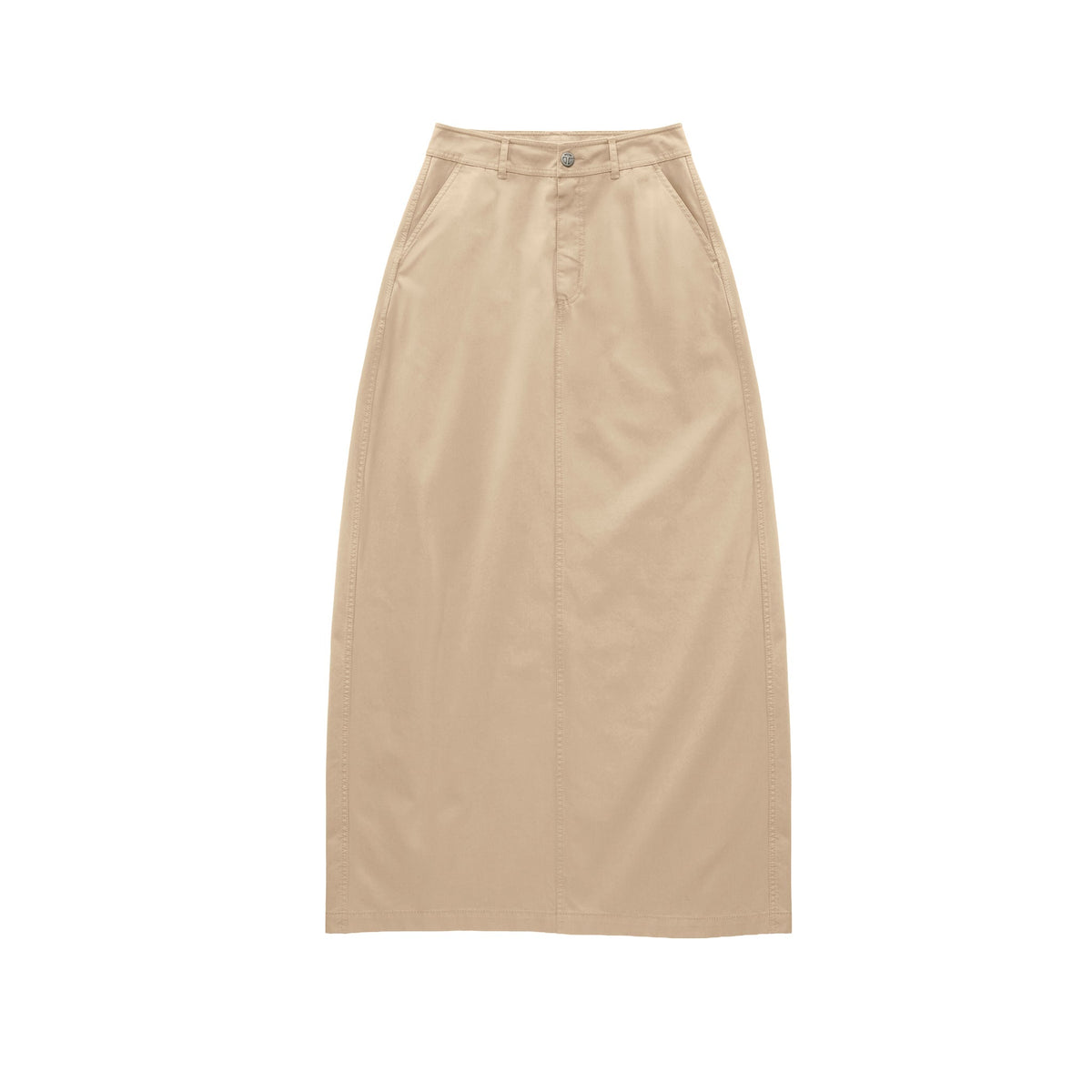 Long Work Skirt - Khaki - Dresses & Skirts