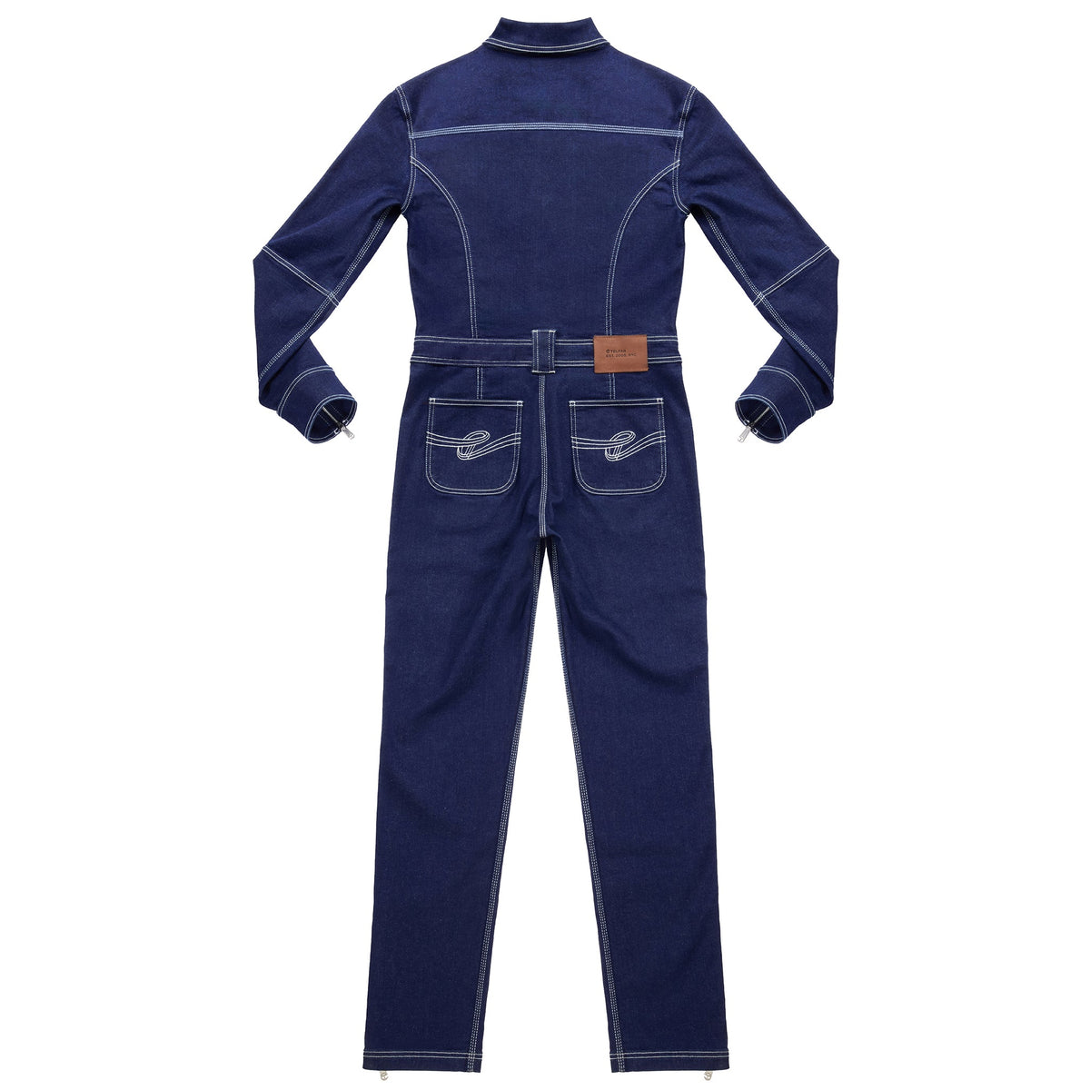 Long Sleeve Jumpsuit - Blue - Jackets & Outerwear
