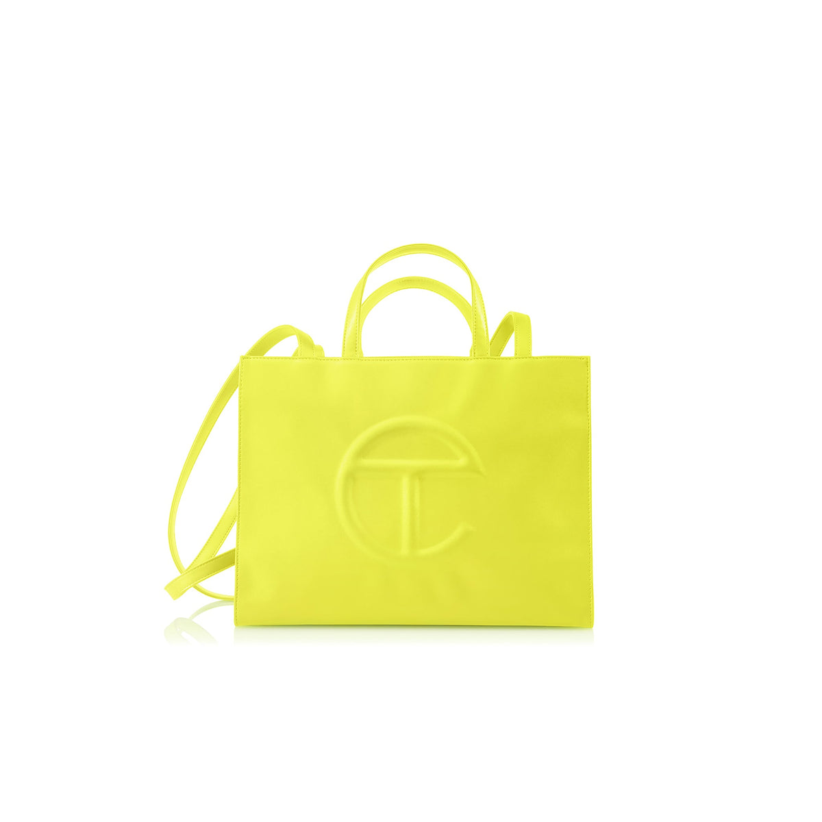 Medium Shopping Bag - Highlighter Yellow - Shopping Bags & Shoppers