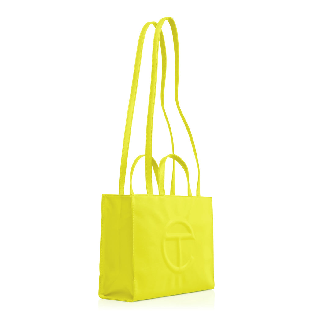 Medium Shopping Bag - Highlighter Yellow - Shopping Bags & Shoppers