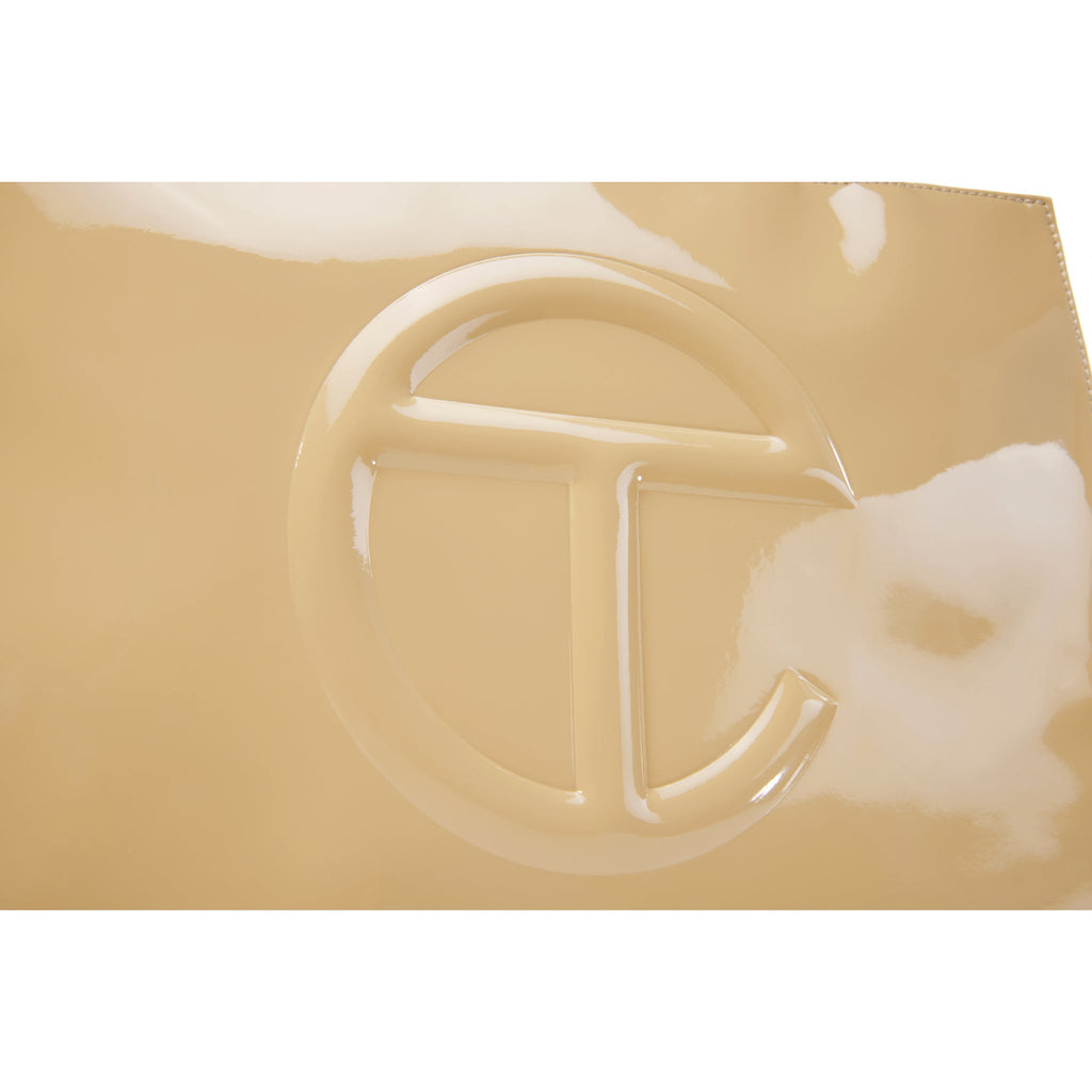 Medium Shopping Bag - Khaki Patent - Shopping Bags & Shoppers