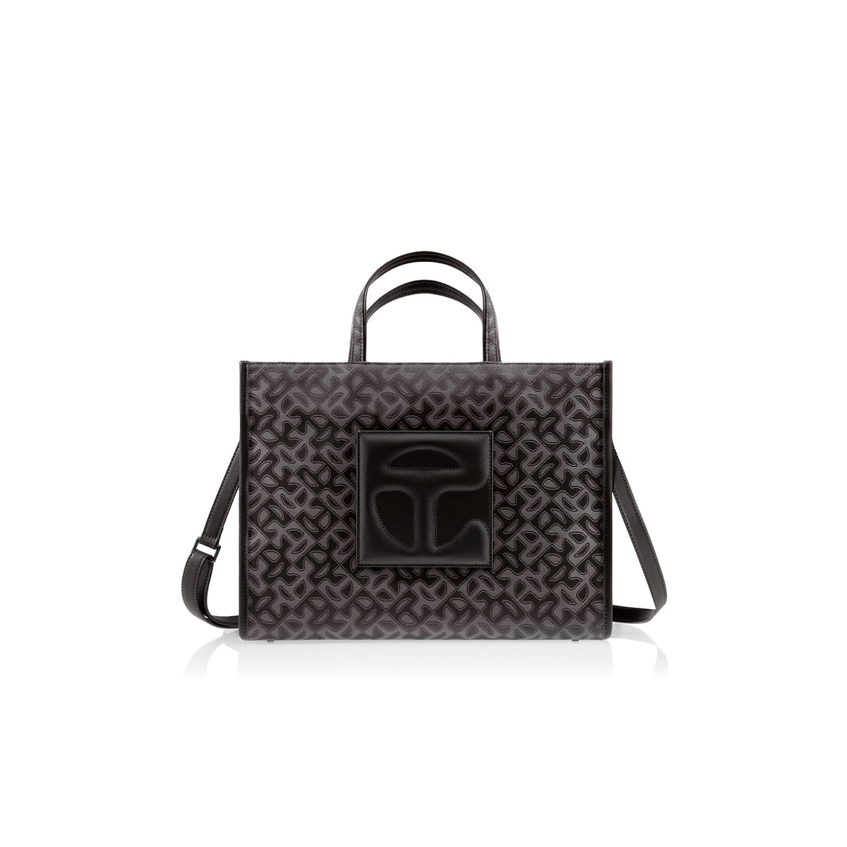 Medium Jacquard Shopper - Black Monogram - Shopping Bags & Shoppers