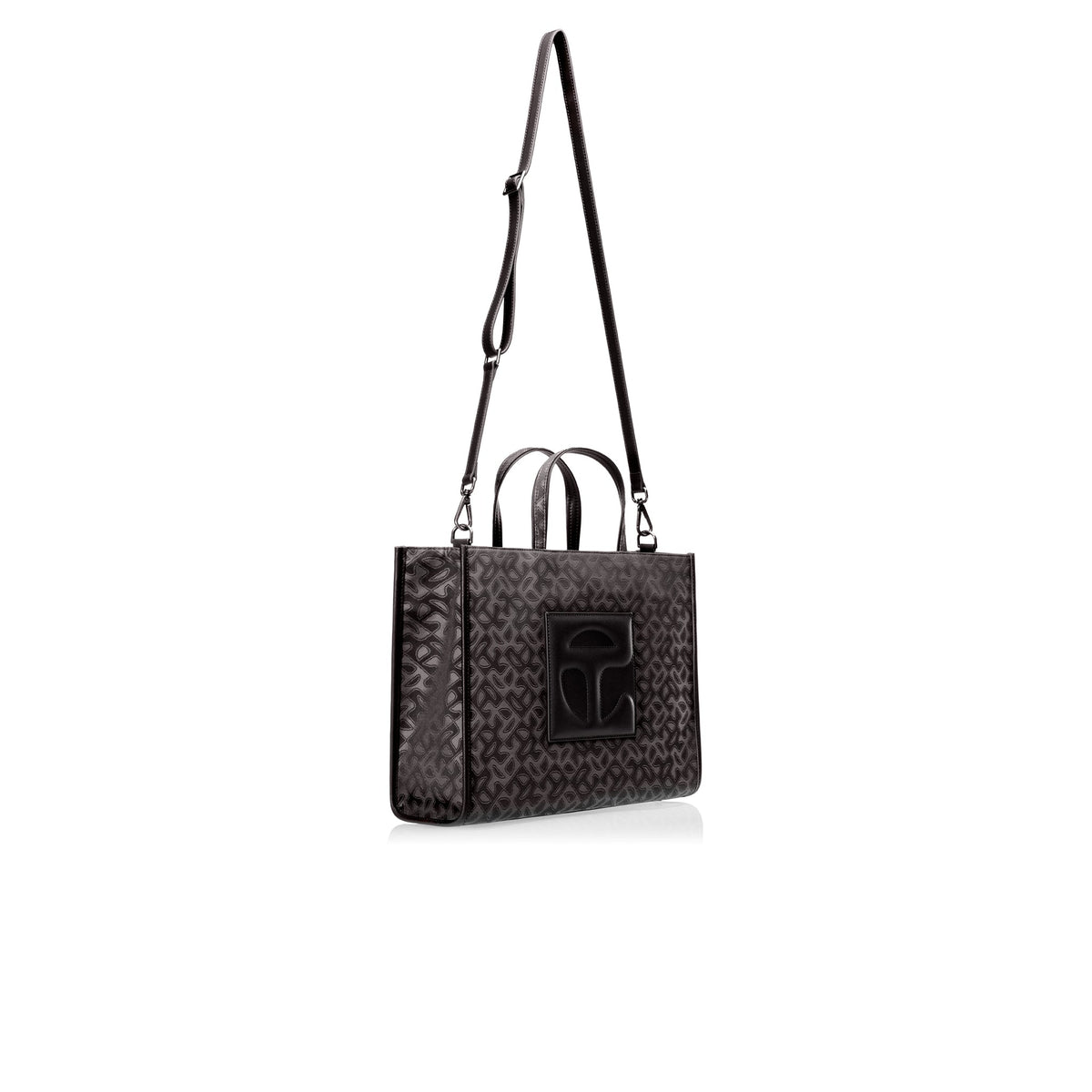 Medium Jacquard Shopper - Black Monogram - Shopping Bags & Shoppers