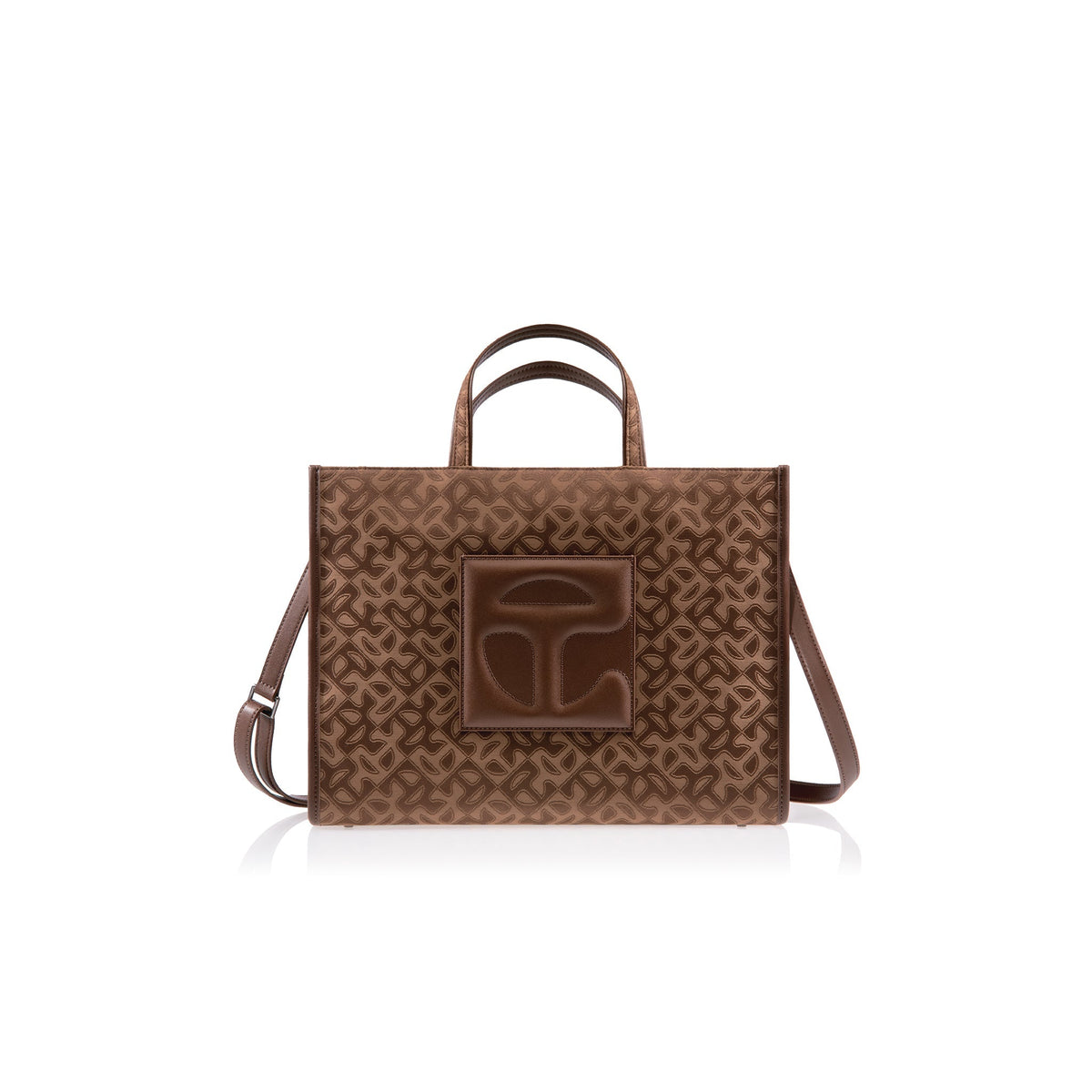 Medium Jacquard Shopper - Chocolate Monogram - Shopping Bags & Shoppers
