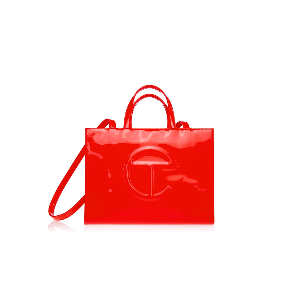 Medium Shopping Bag - Red Patent - Shopping Bags & Shoppers