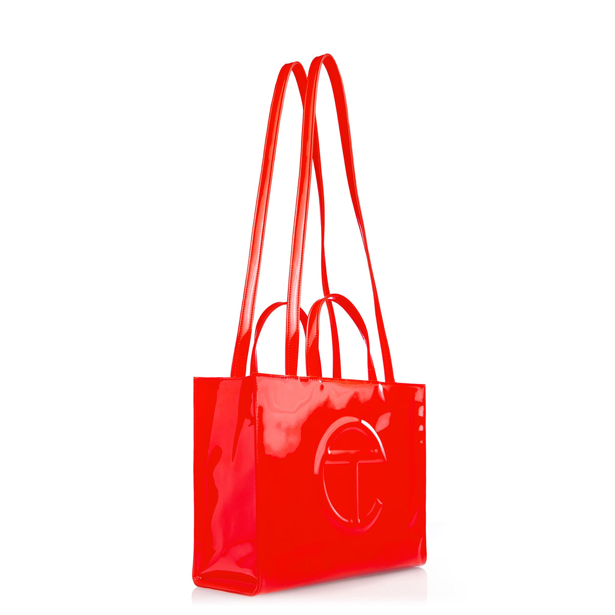 Medium Shopping Bag - Red Patent - Shopping Bags & Shoppers