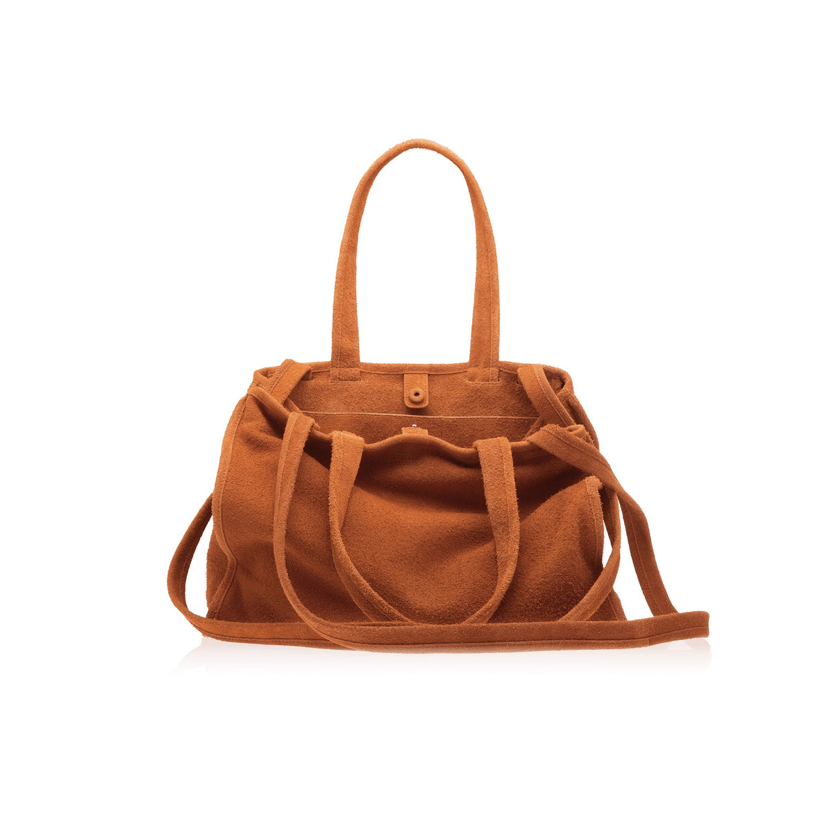 Medium Suede Carry Bag - Rust - Carry Bags