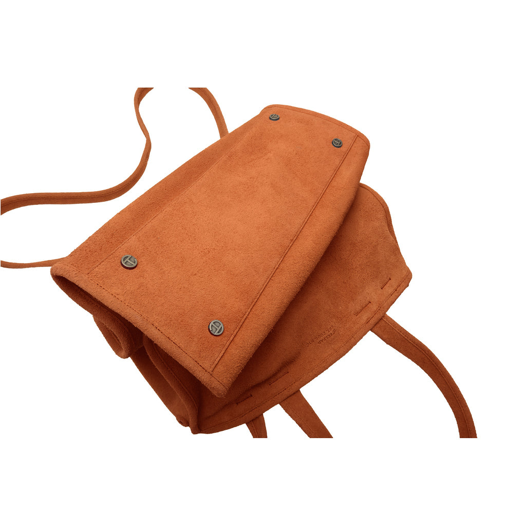 Medium Suede Carry Bag - Rust - Carry Bags