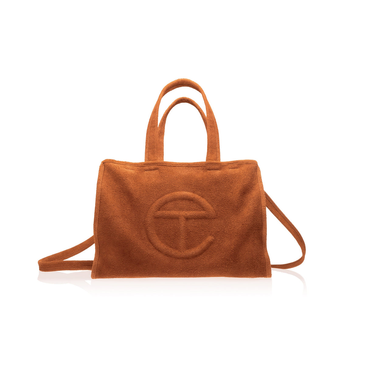 Medium Suede Carry Bag - Rust - Carry Bags