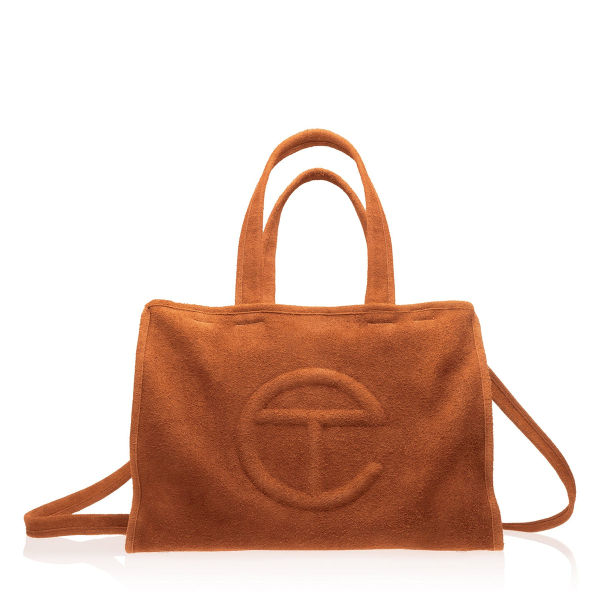 Medium Suede Carry Bag - Rust - Carry Bags