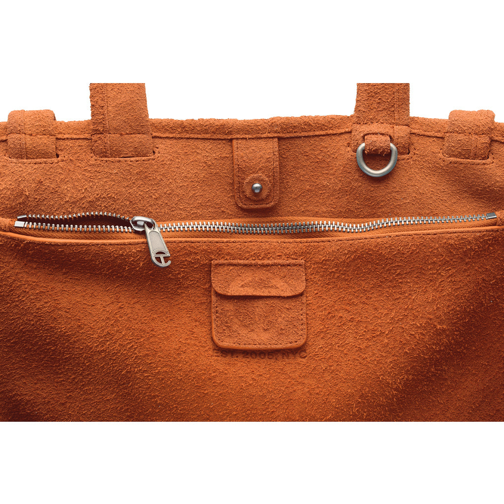 Medium Suede Carry Bag - Rust - Carry Bags