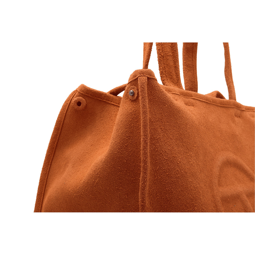 Medium Suede Carry Bag - Rust - Carry Bags