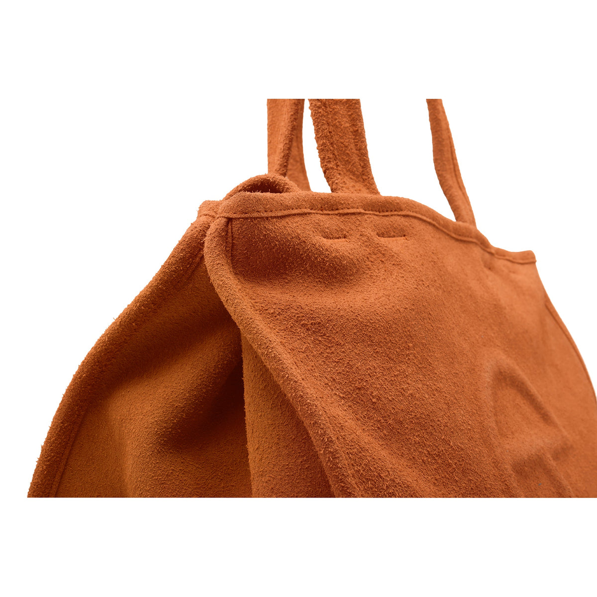 Medium Suede Carry Bag - Rust - Carry Bags