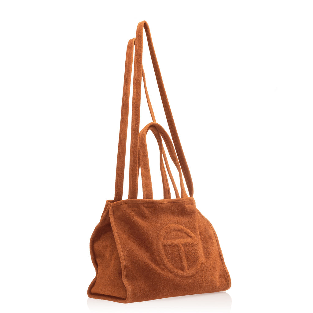 Medium Suede Carry Bag - Rust - Carry Bags