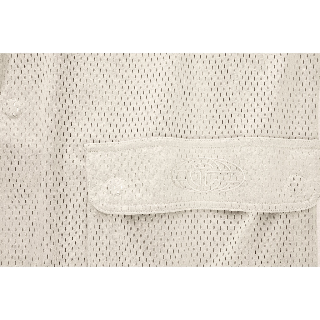 Mesh Cargo Blazer - Bone - Jackets & Outerwear