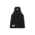 Mesh Sleeveless Polo - Black - Tops & T-Shirts