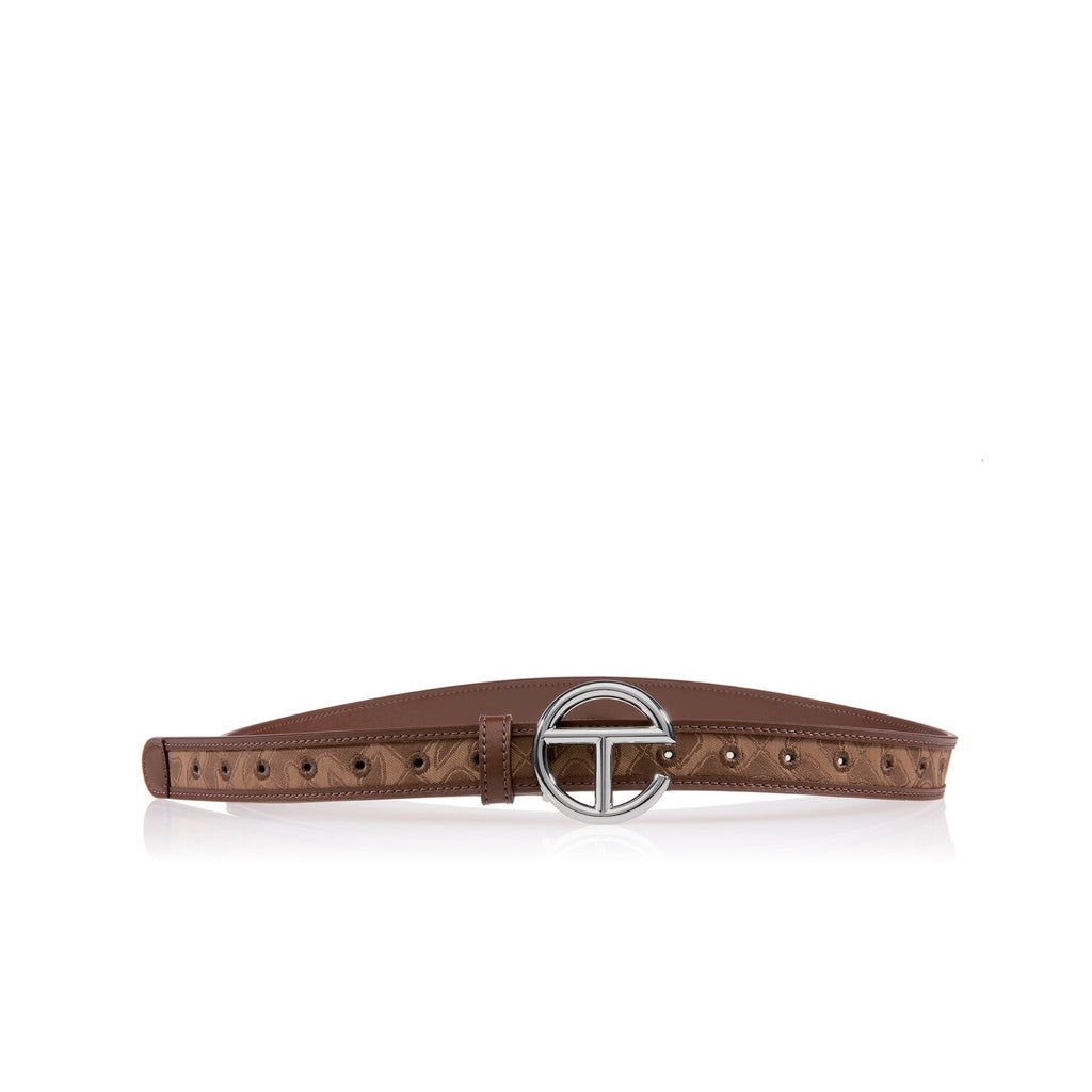 Jacquard Logo Belt - Chocolate Monogram - Belts