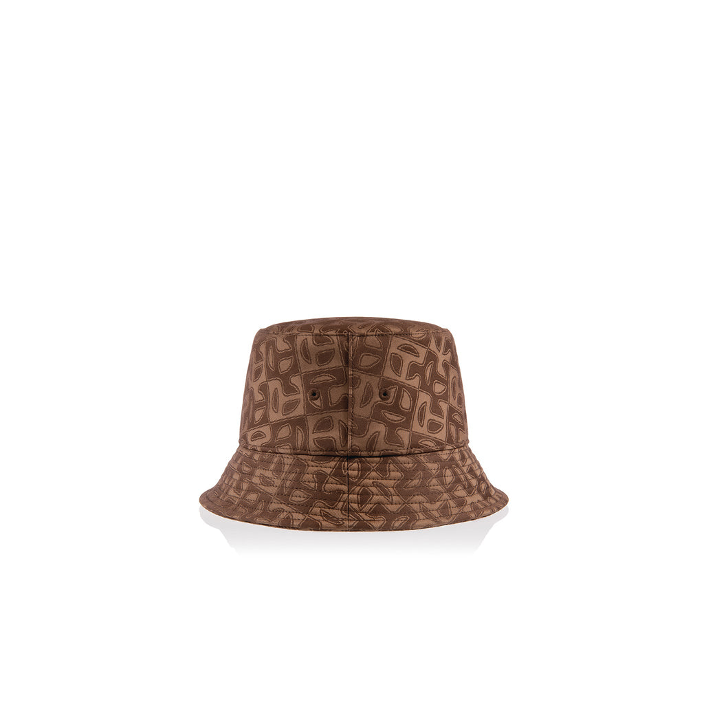 Jacquard Bucket Hat - Chocolate Monogram - Hats & Beanies