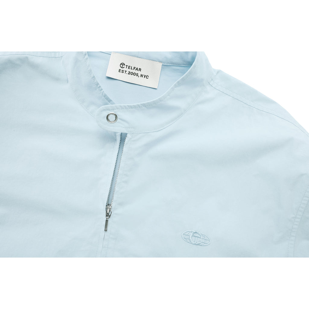 Moto Zip Shacket - Light Blue - Tops & T-Shirts