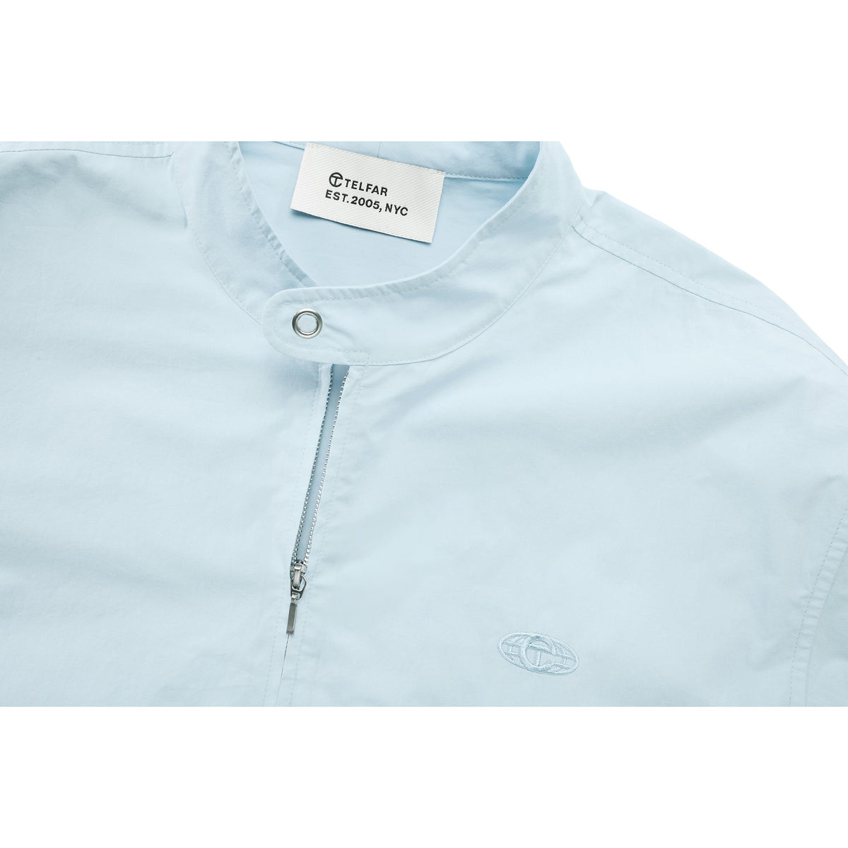 Moto Zip Shacket - Light Blue - Tops & T-Shirts