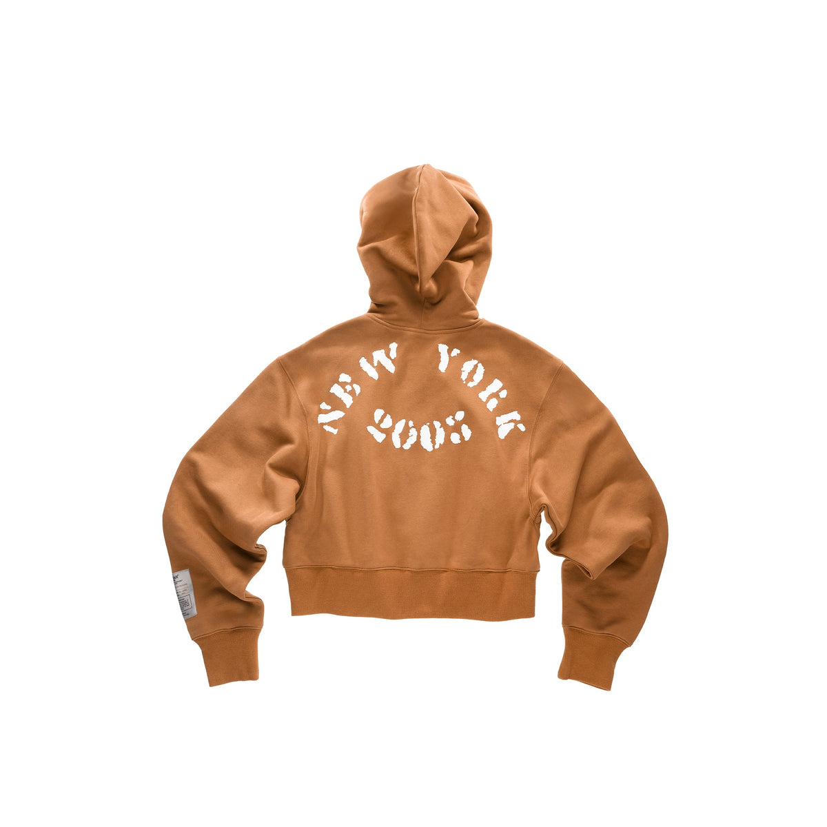 Telfar NYC Crop Zip Up Hoodie - Brown - Sweaters & Hoodies