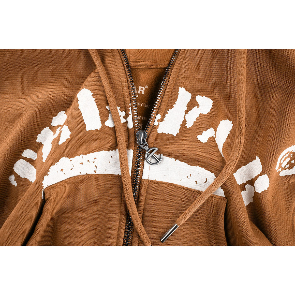 Telfar NYC Crop Zip Up Hoodie - Brown - Sweaters & Hoodies
