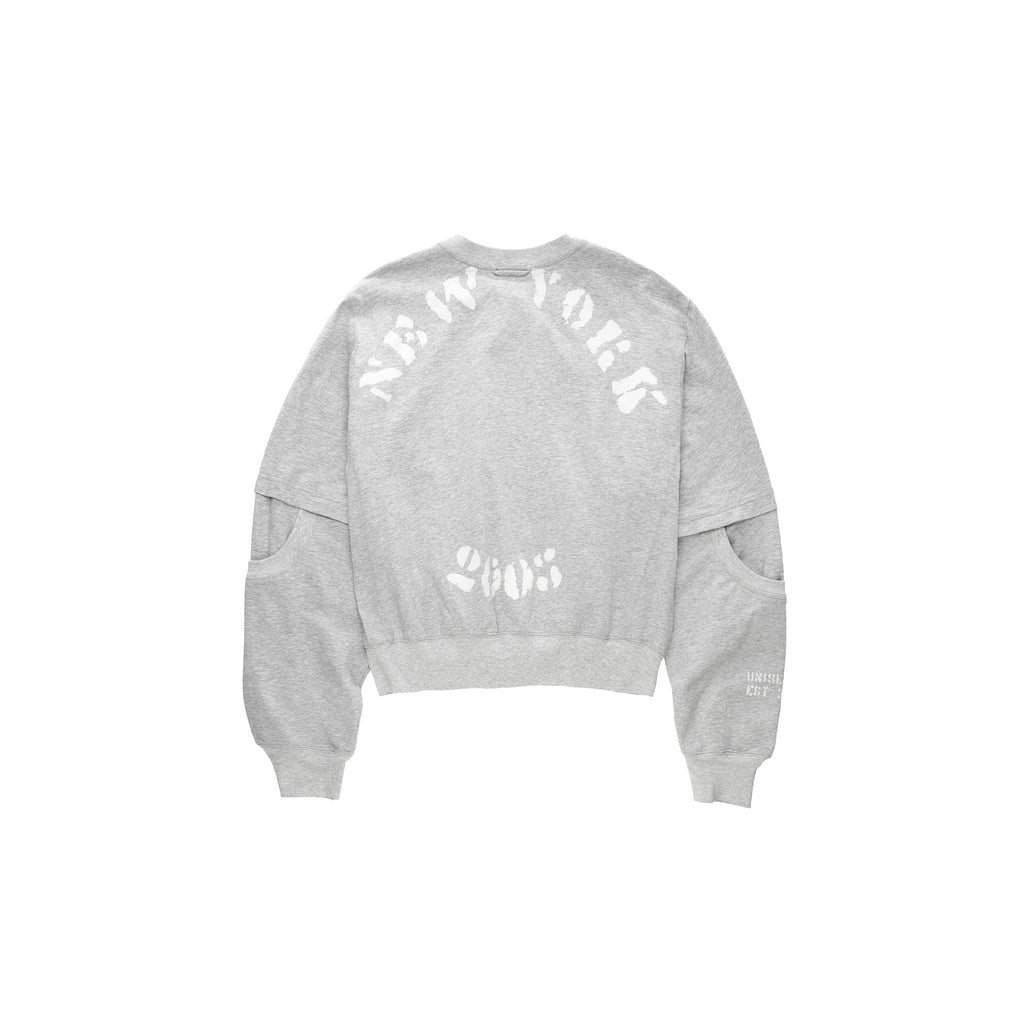 Telfar NYC T-Shirt Bomber Jacket - Heather Grey - Jackets & Outerwear