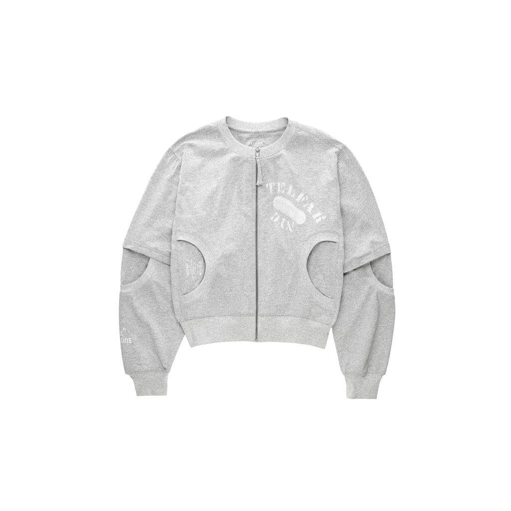 Telfar NYC T-Shirt Bomber Jacket - Heather Grey - Jackets & Outerwear