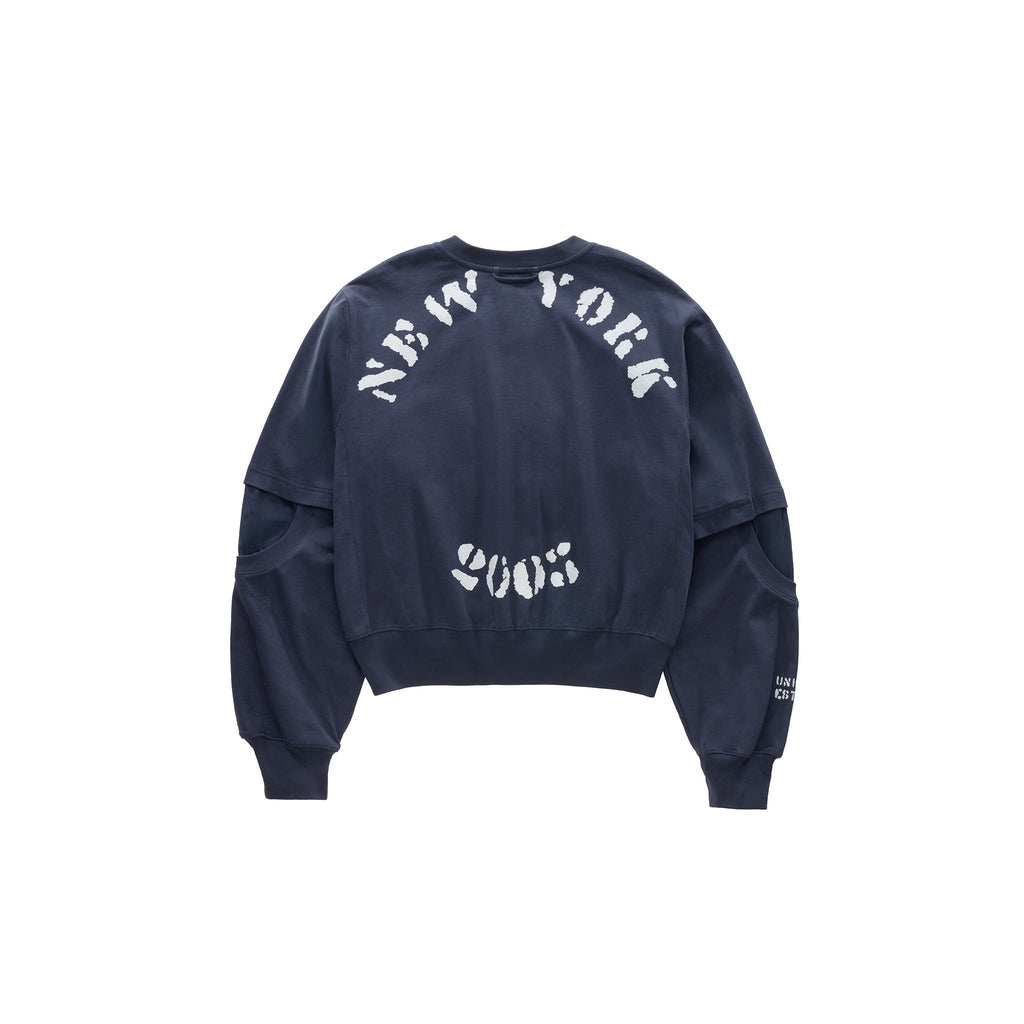 Telfar NYC T-Shirt Bomber Jacket - Navy - Jackets & Outerwear
