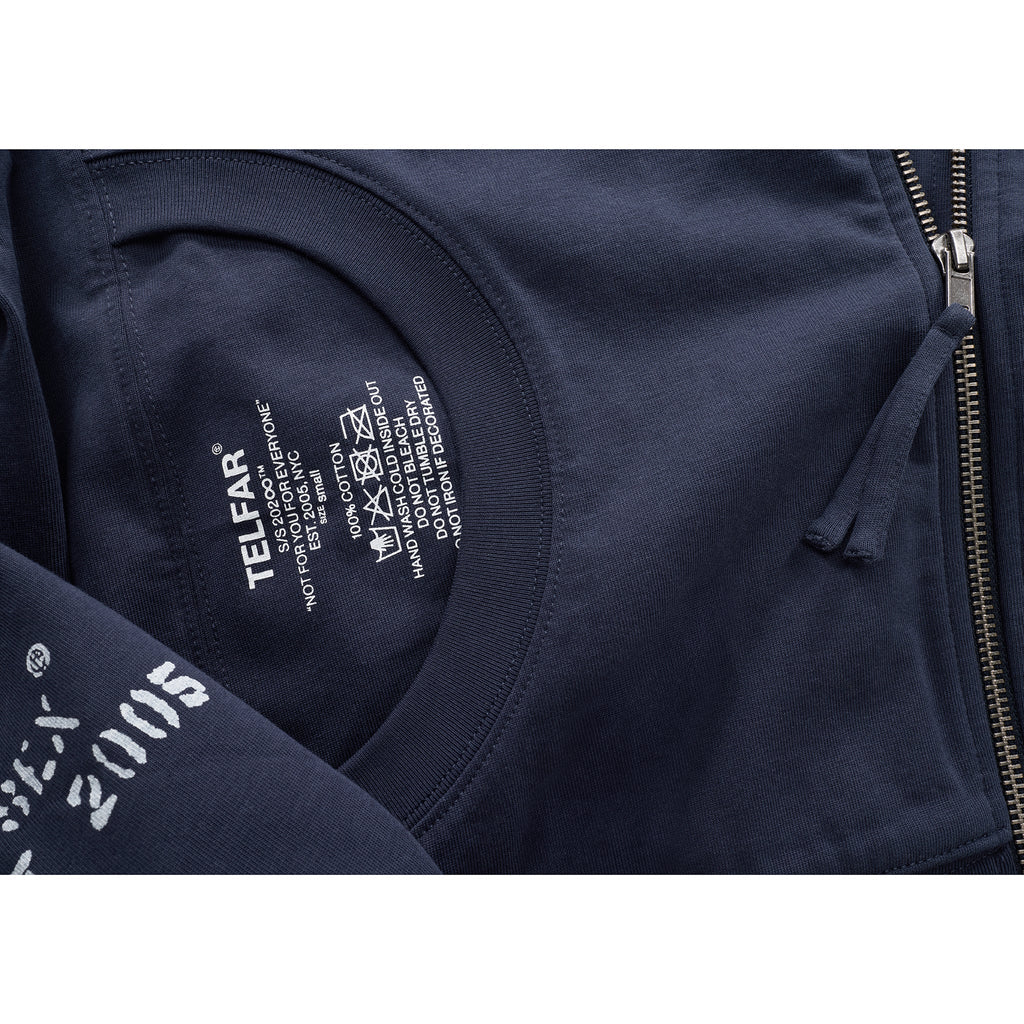 Telfar NYC T-Shirt Bomber Jacket - Navy - Jackets & Outerwear