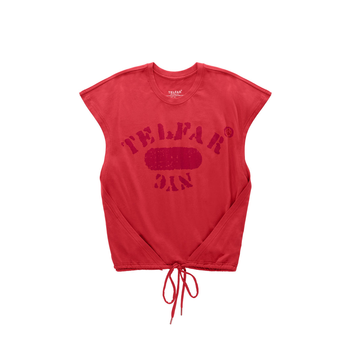 Telfar NYC Wrap Top - Washed Red - Tops & T-Shirts