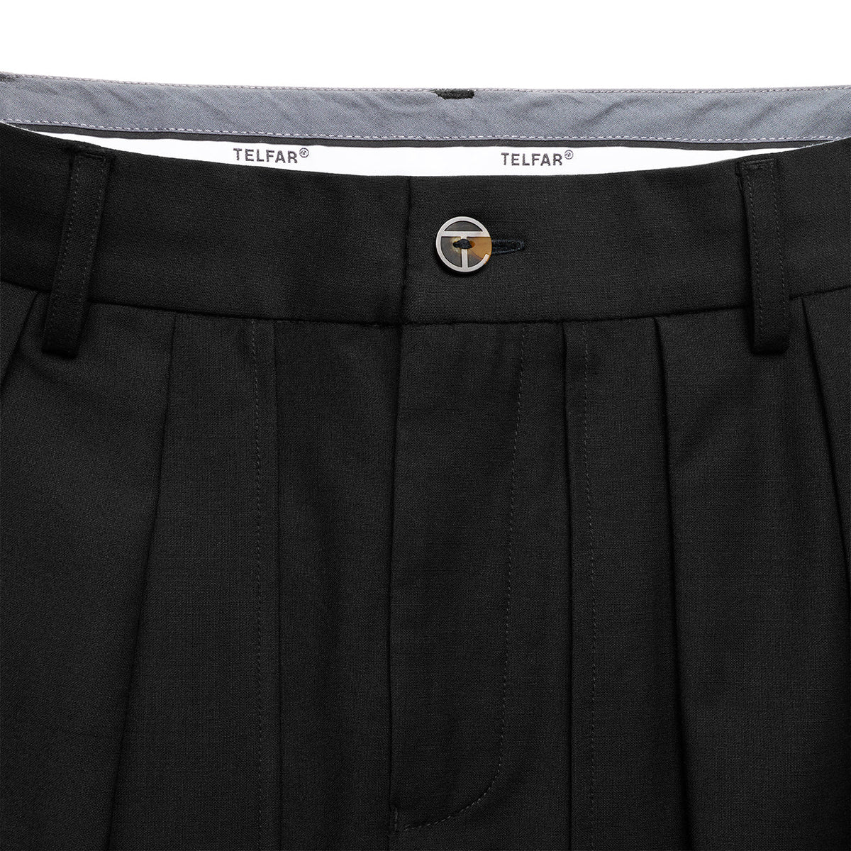 Pleated Wrap Short - Black - Pants & Shorts