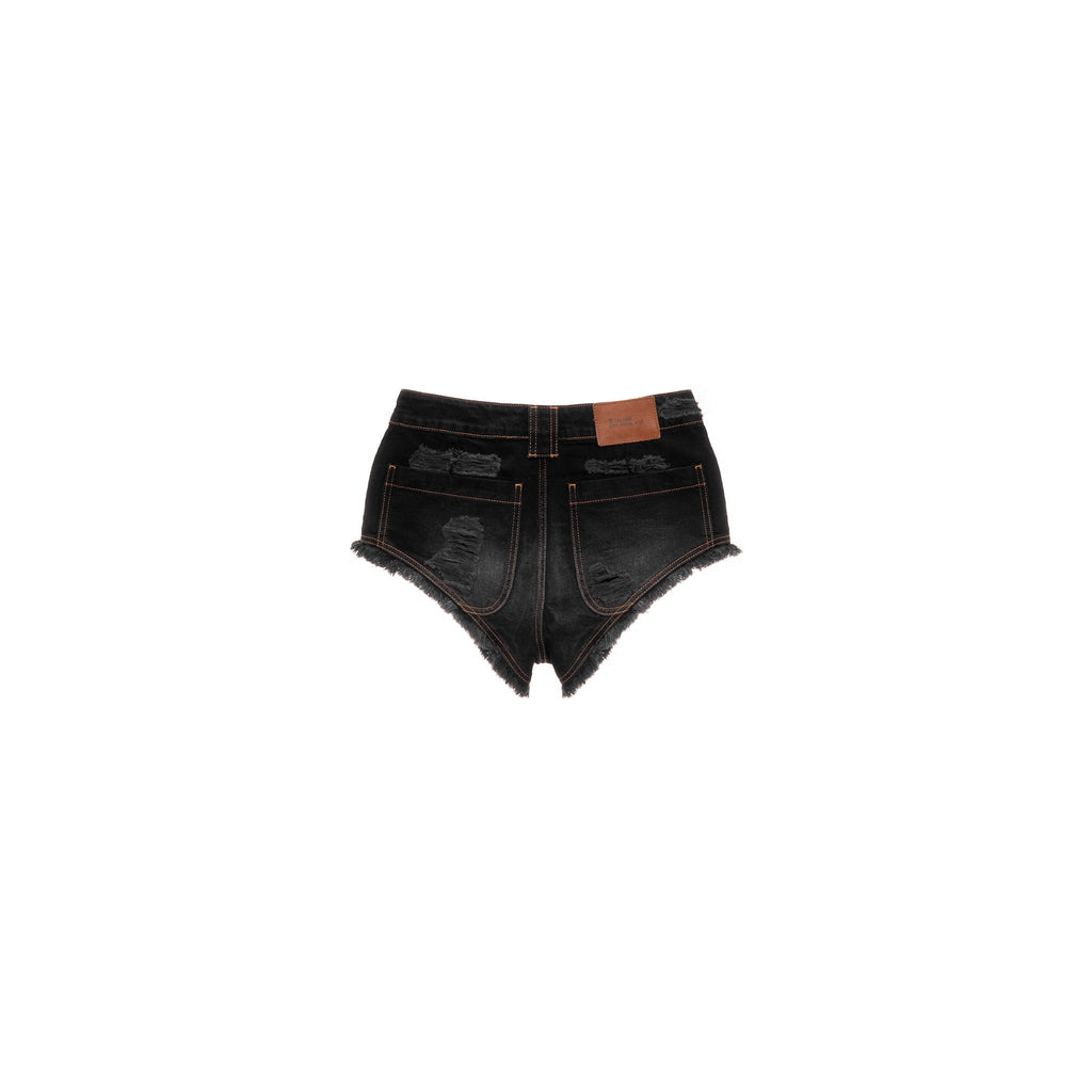 Poom Poom Jean Short - Distressed Black - Pants & Shorts