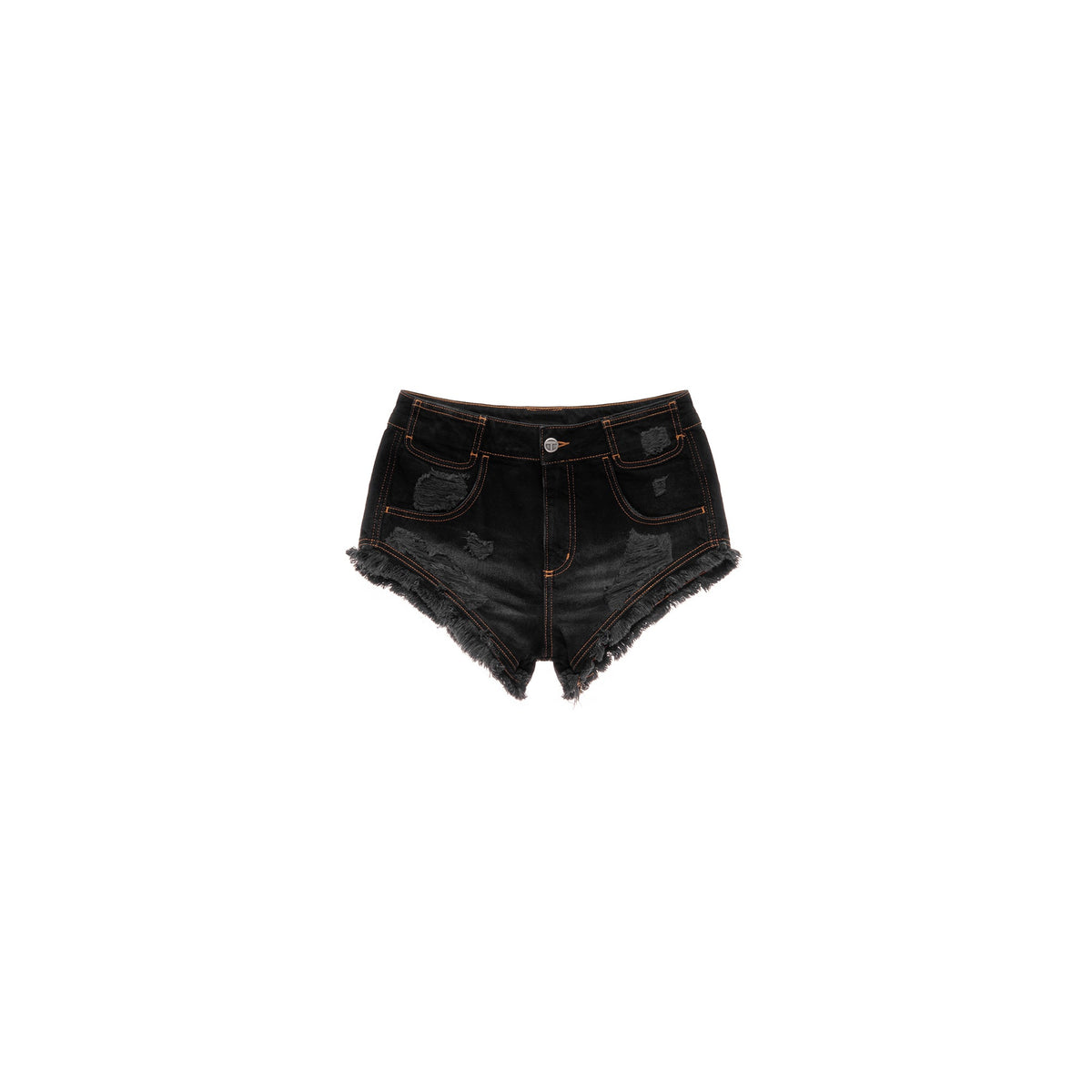 Poom Poom Jean Short - Distressed Black - Pants & Shorts