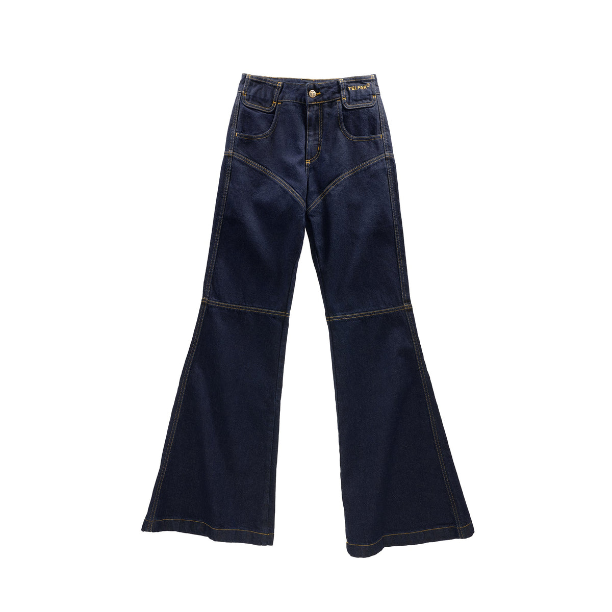 Raw Bell Bottom Jean - Blue - Pants & Shorts