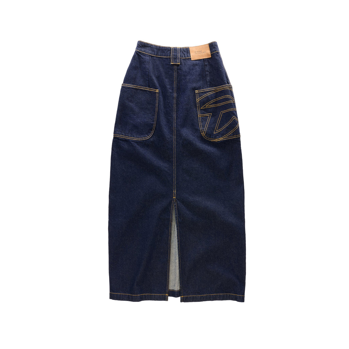 Raw Long Jean Skirt - Blue - Dresses & Skirts
