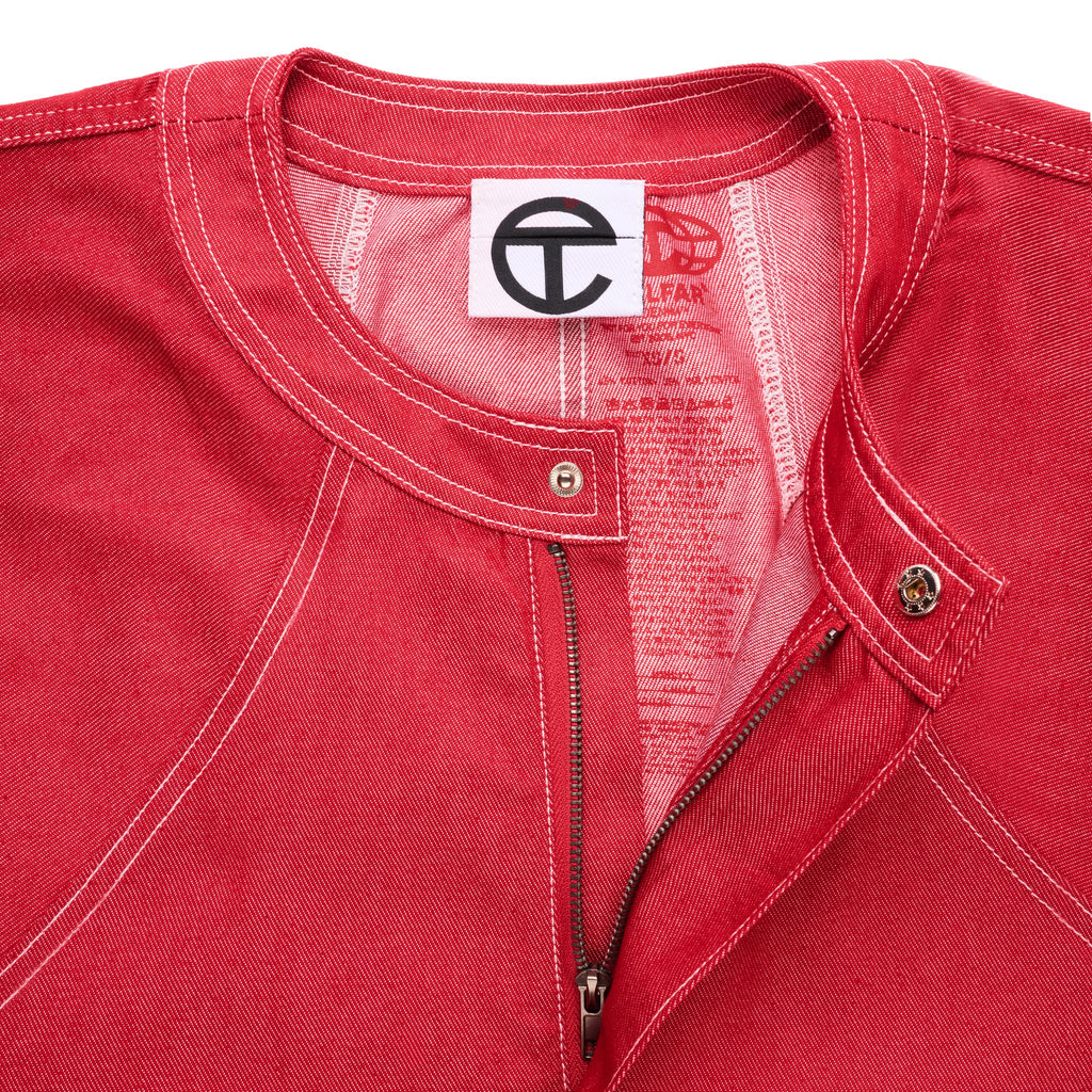 Sharkskin Denim Racer - Red - Tops & T-Shirts