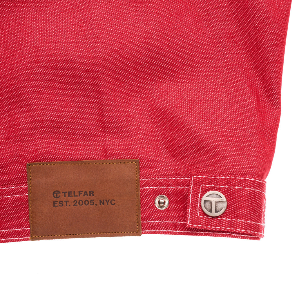 Sharkskin Denim Racer - Red - Tops & T-Shirts