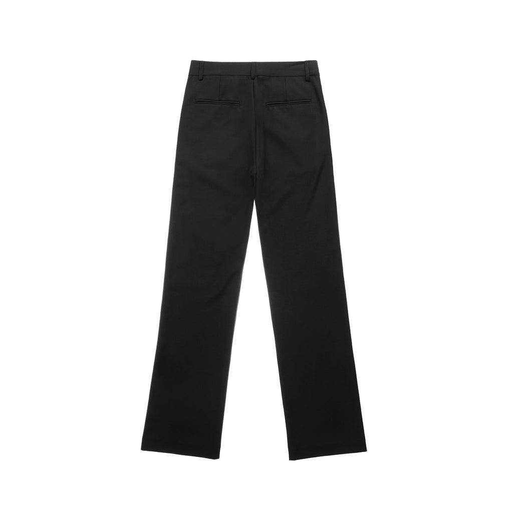 Straight Leg Split Trouser - Black - Pants & Shorts