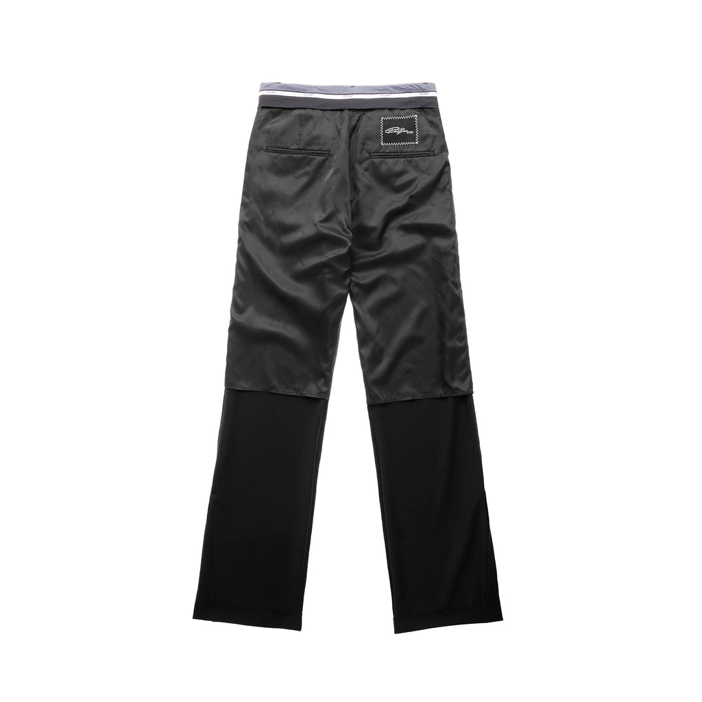 Straight Leg Split Trouser - Black - Pants & Shorts