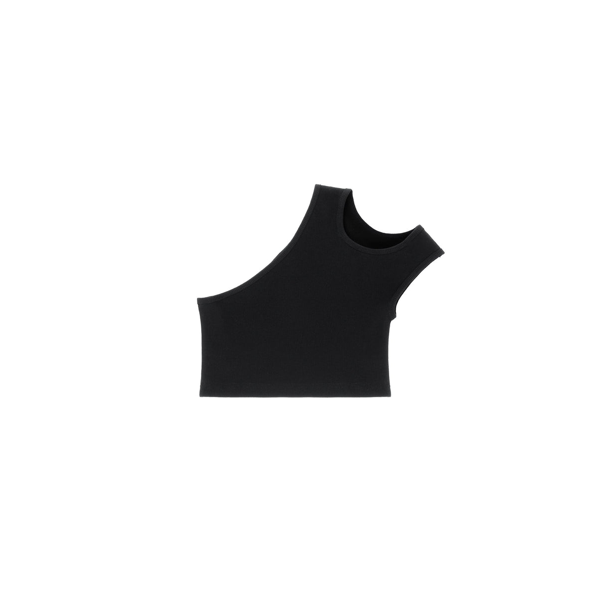 Cropped Half Tank - Black - Tops & T-Shirts